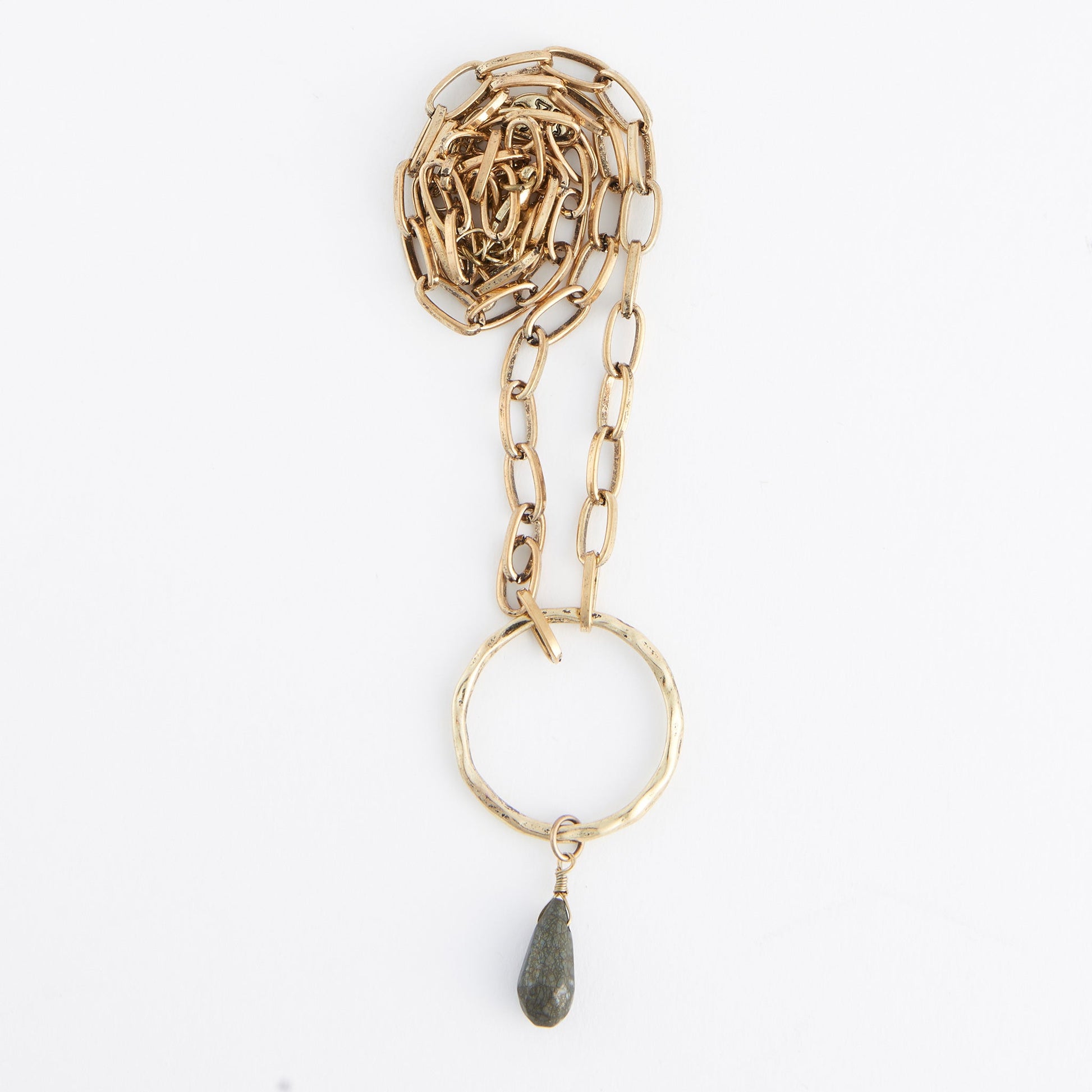 Tate Hammered Textured Pendant Necklace