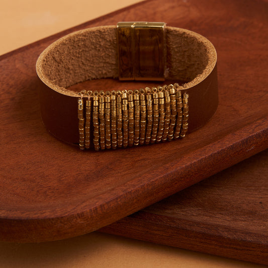 Avery Genuine Leather Magnetic Bracelet