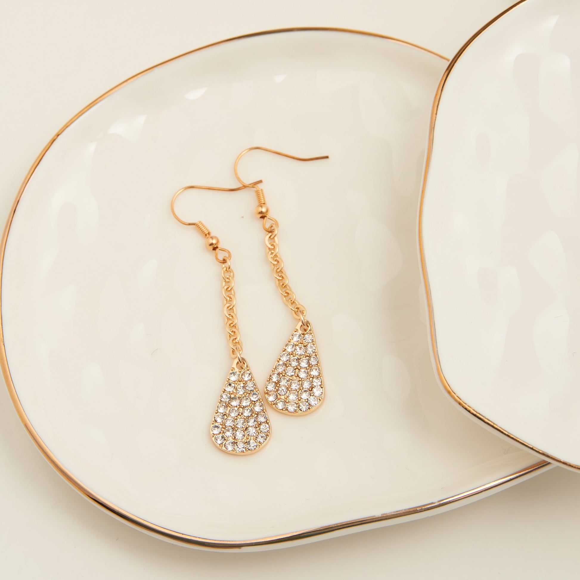 Kara Pave Teardrop Earrings