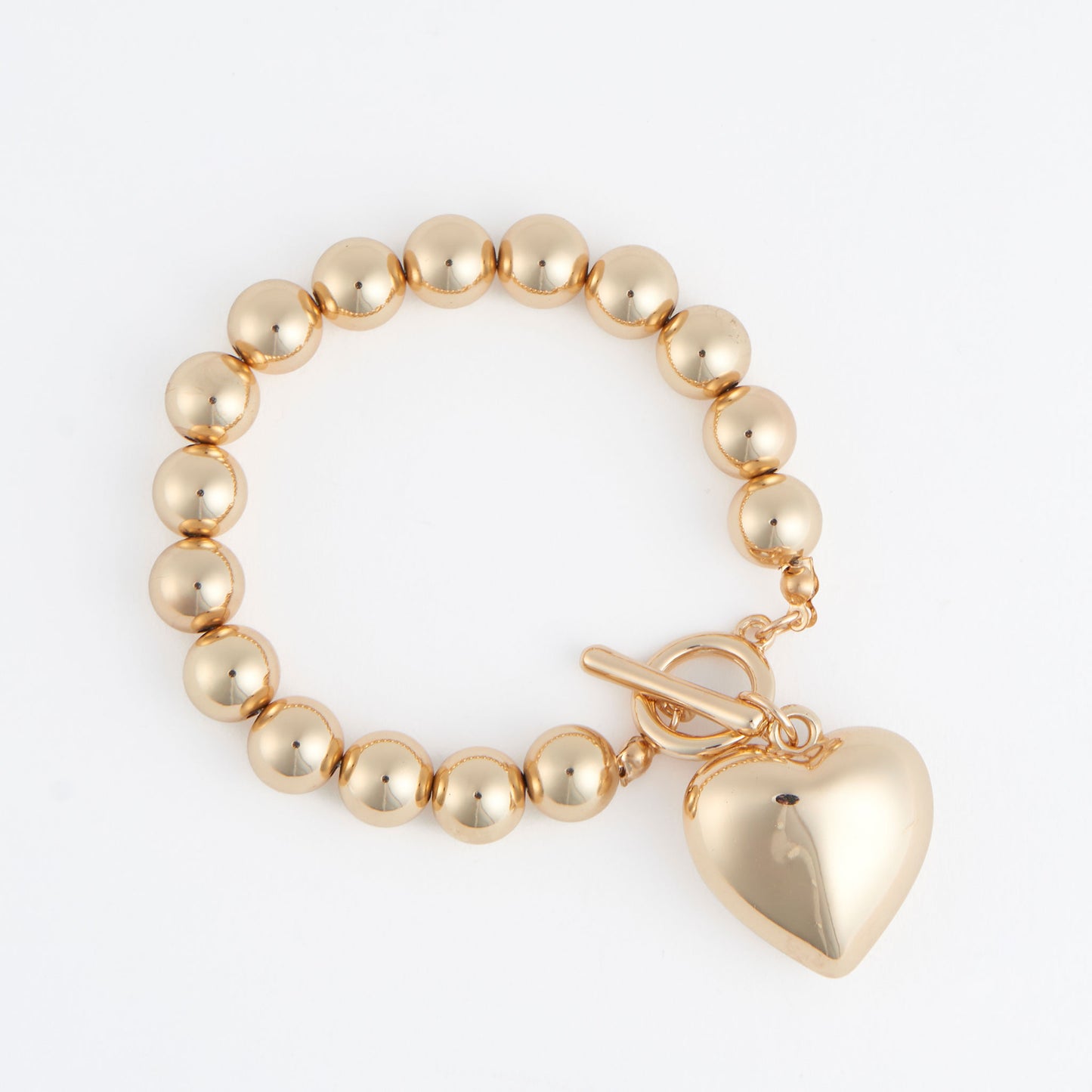 Jacey Heart Charm Toggle Bracelet