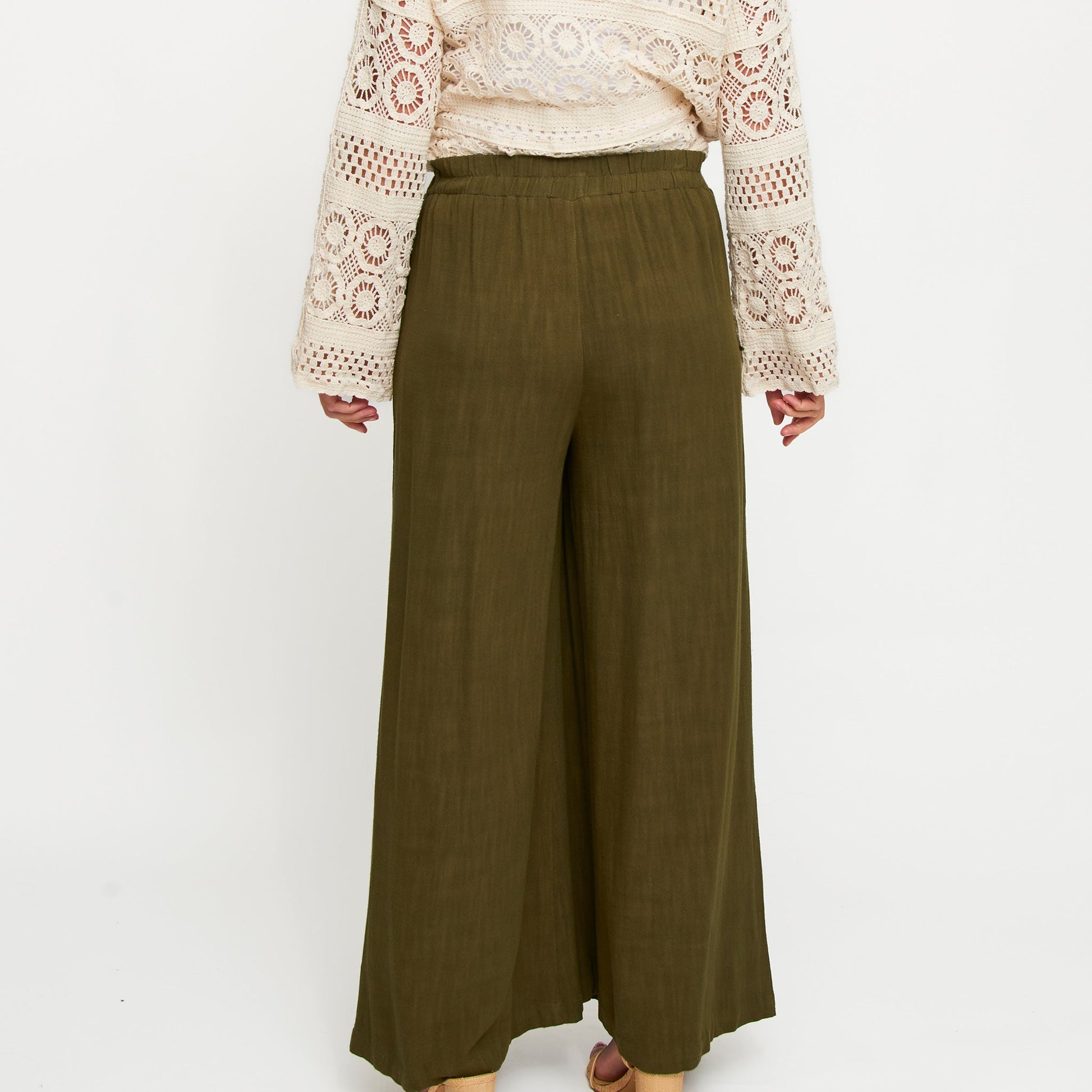 Afton Wide Leg Side Zipper Pants