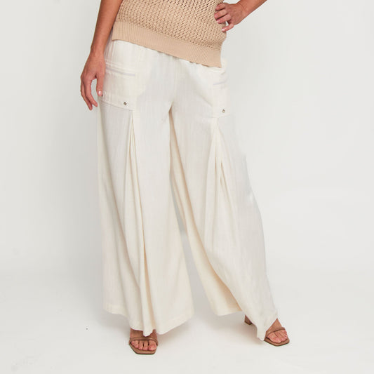 Afton Wide Leg Side Zipper Pants