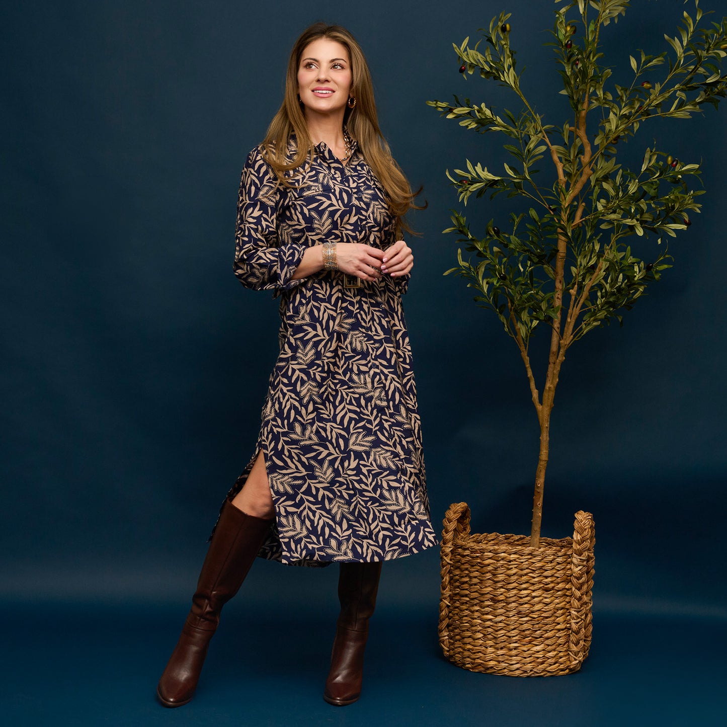 Savana Long Sleeve Midi Dress