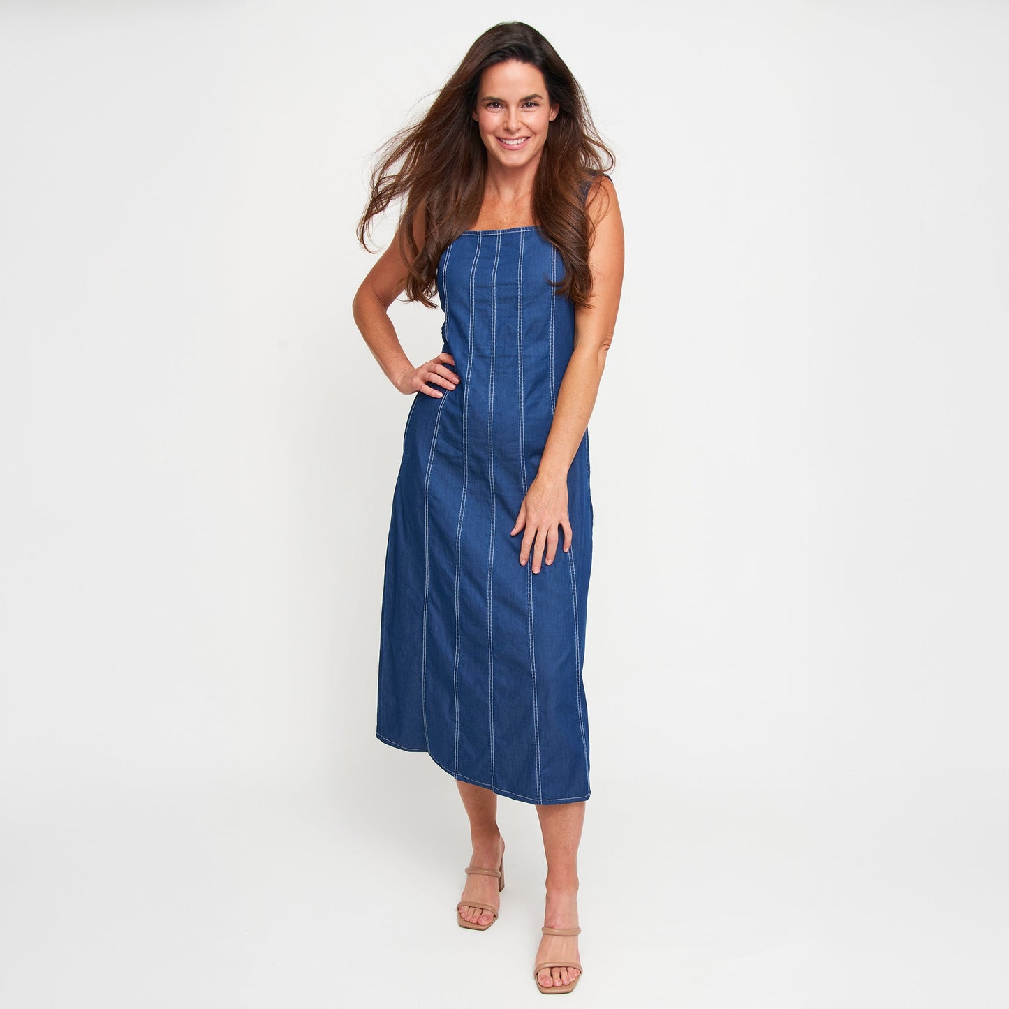 Elle Denim Midi Dress