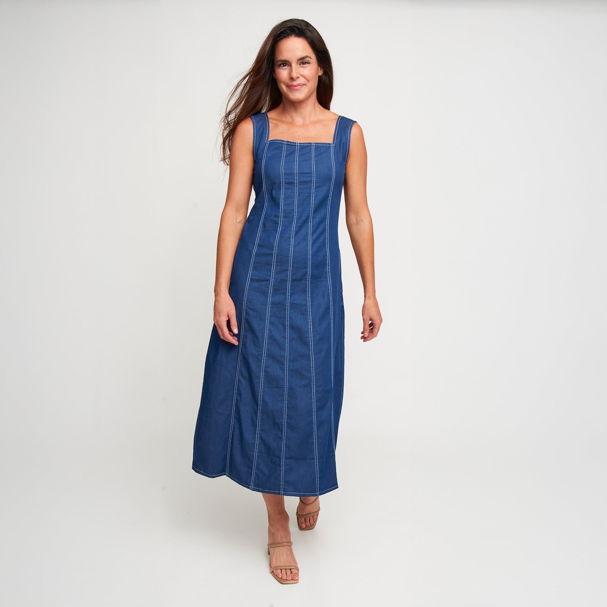 Elle Denim Midi Dress