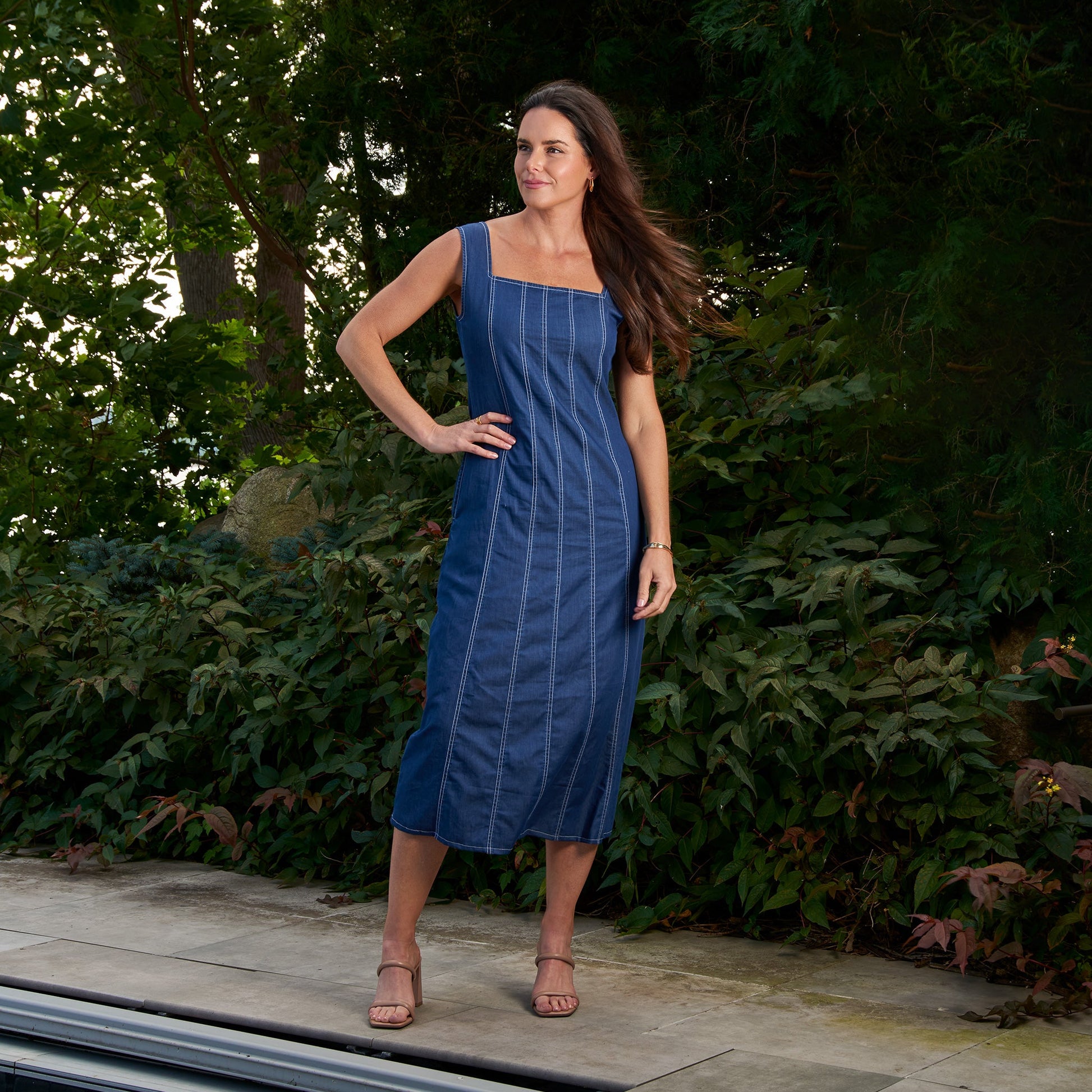 Elle Denim Midi Dress