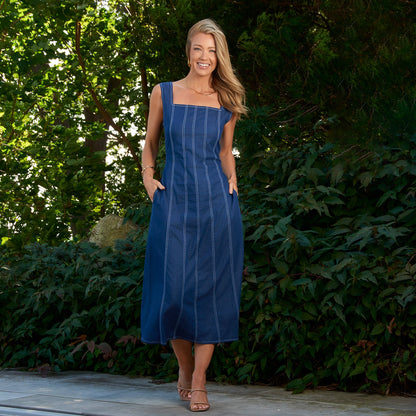 Elle Denim Midi Dress