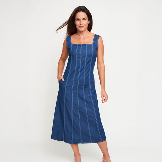 Elle Denim Midi Dress