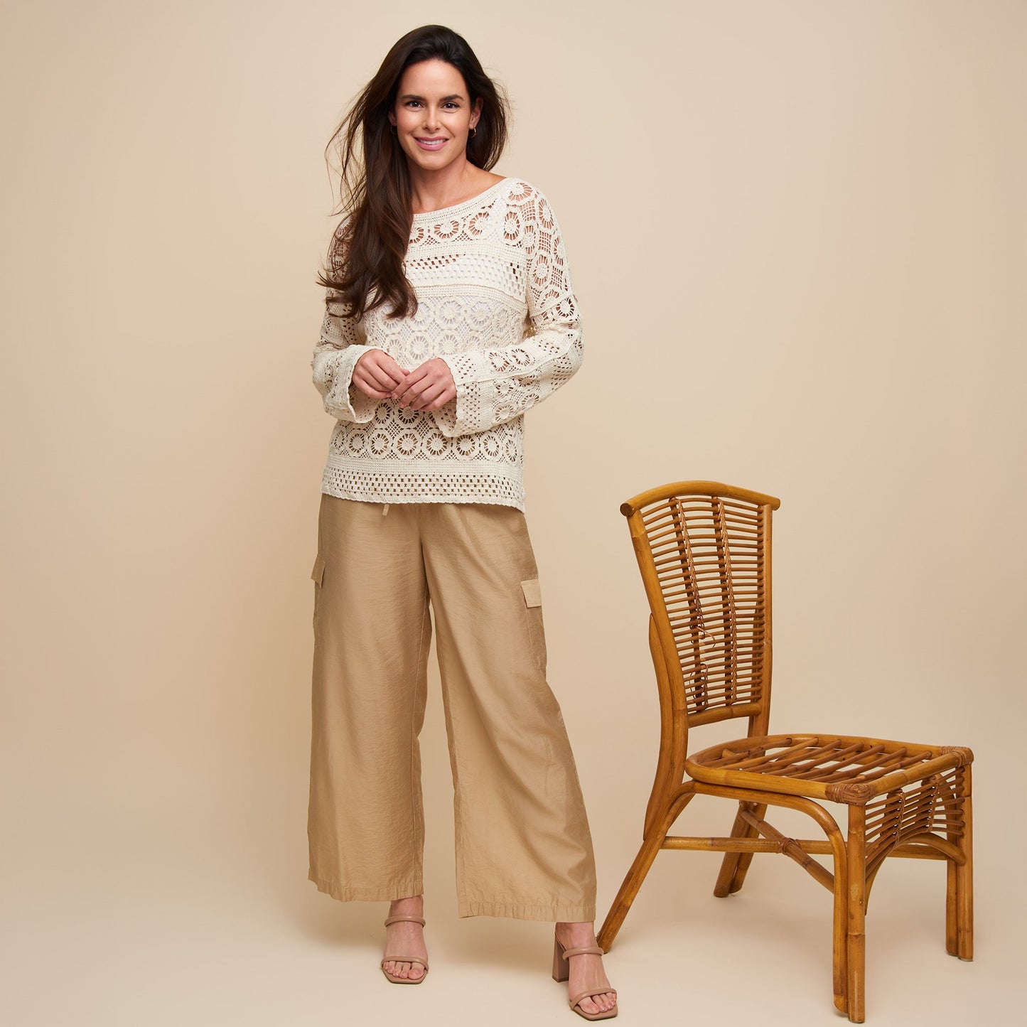 Florence Crochet Open Knit Sweater