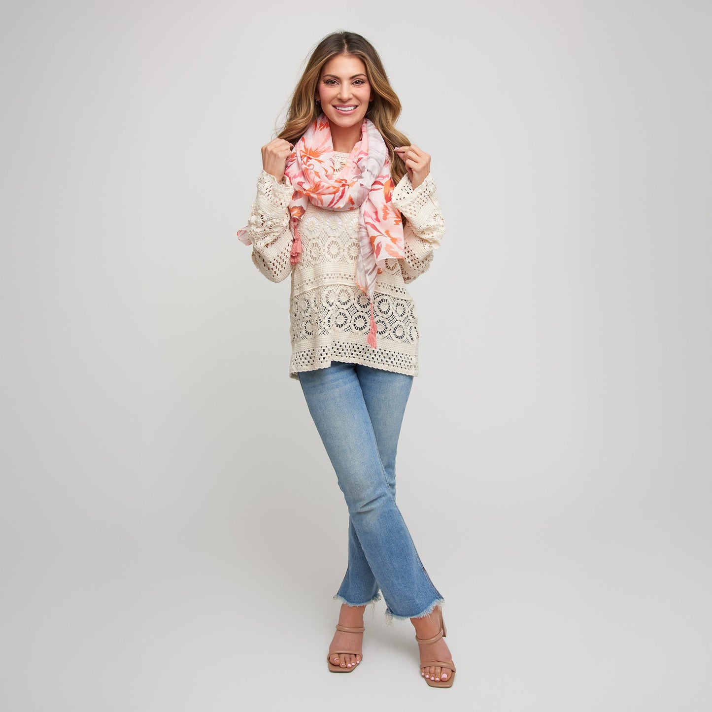 Florence Crochet Open Knit Sweater