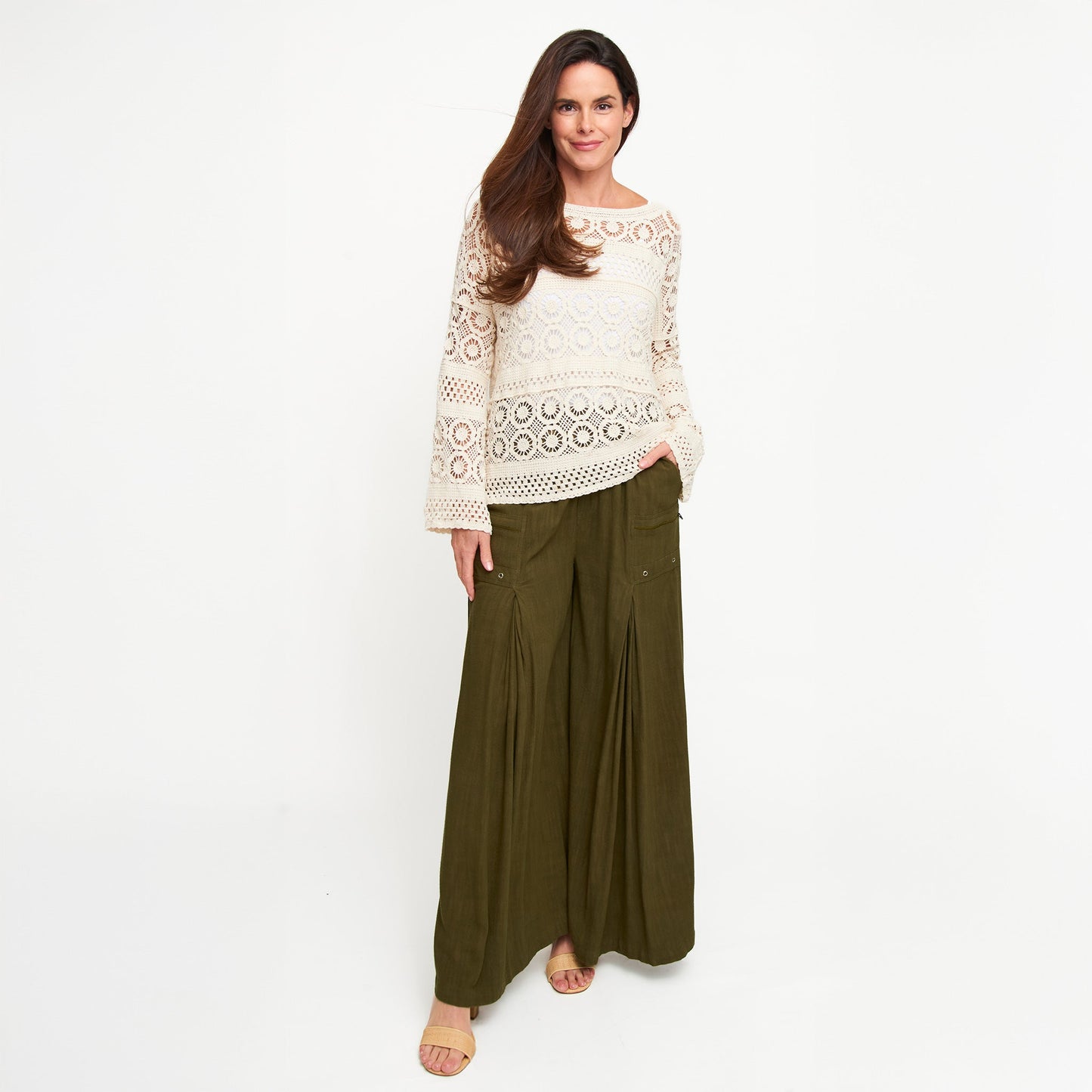 Florence Crochet Open Knit Sweater