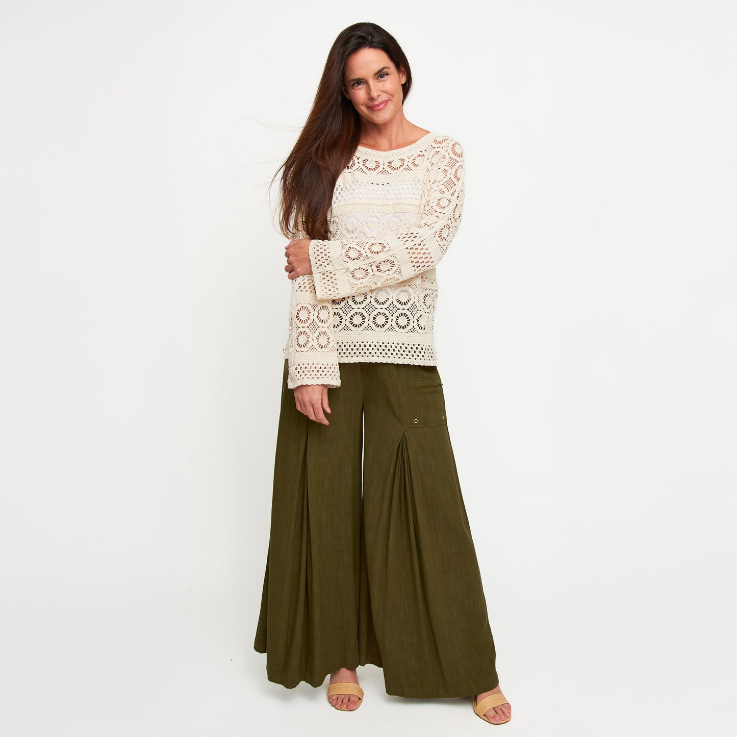 Florence Crochet Open Knit Sweater
