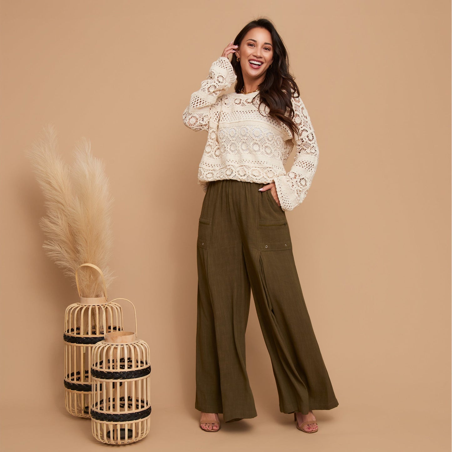 Florence Crochet Open Knit Sweater