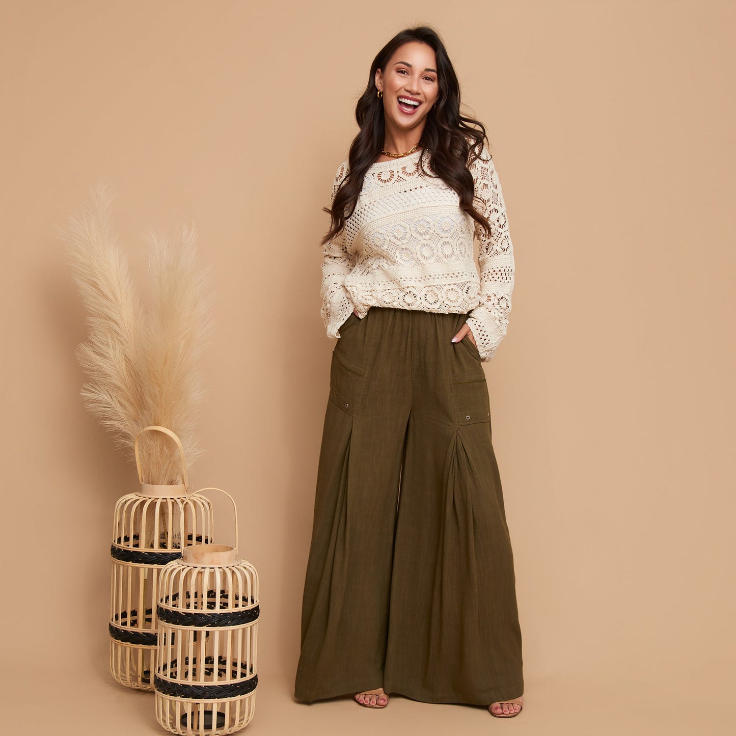 Florence Crochet Open Knit Sweater