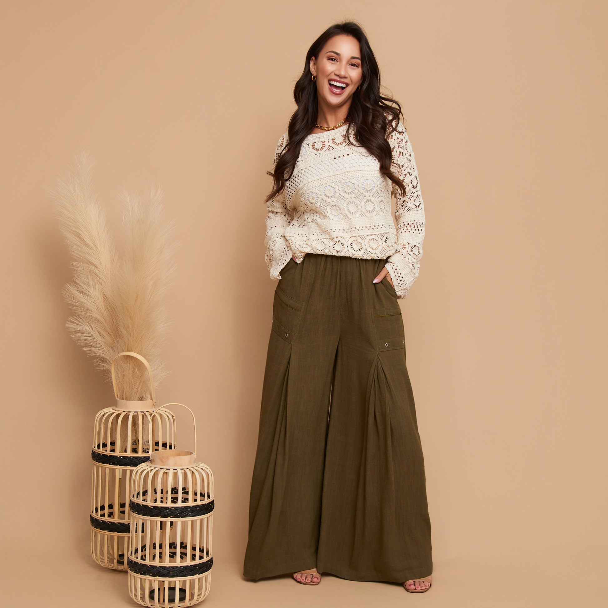 Florence Crochet Open Knit Sweater