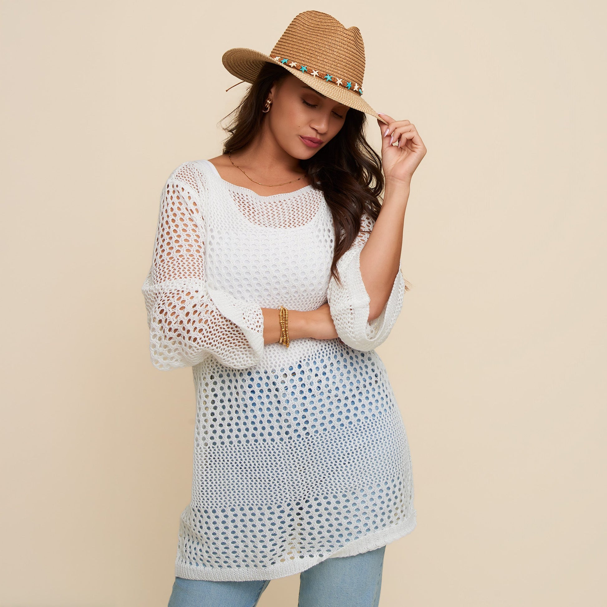 Josie Crochet Open Kit Cover Up