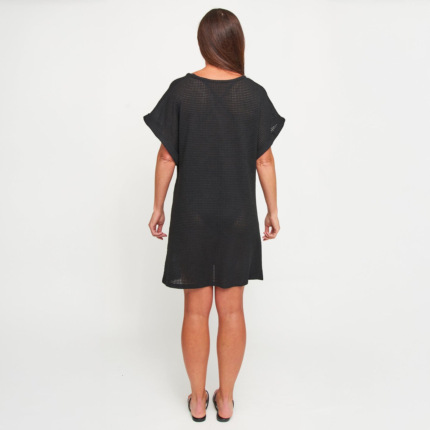 Rue Waffle Knit Cover Up Beach Dress