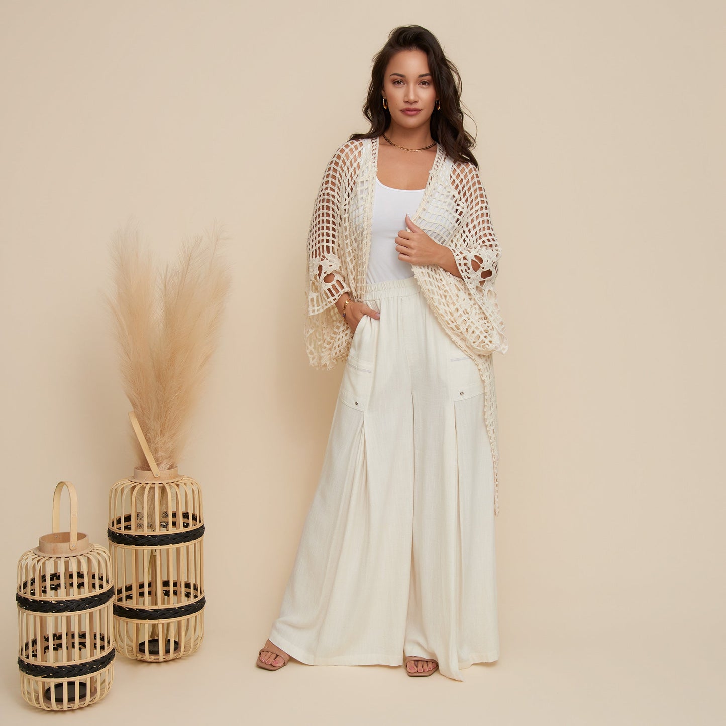 Iris Crochet Open Knit Cardigan
