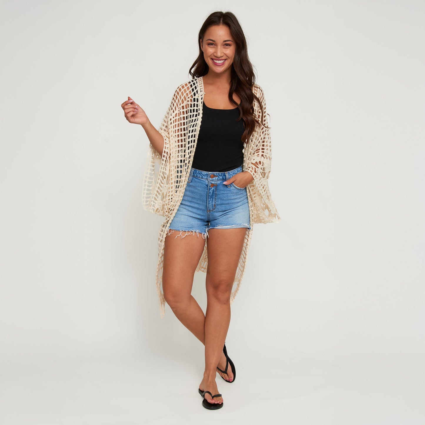 Iris Crochet Open Knit Cardigan