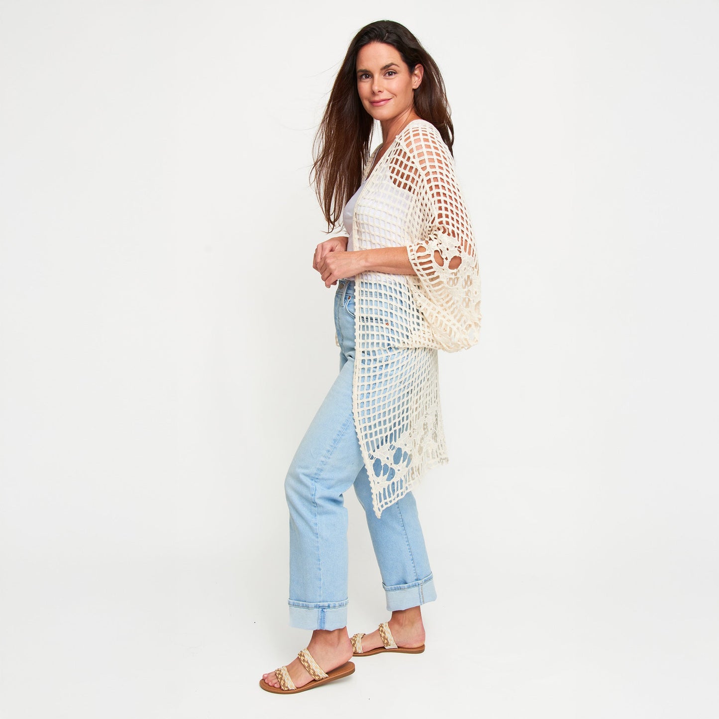Iris Crochet Open Knit Cardigan