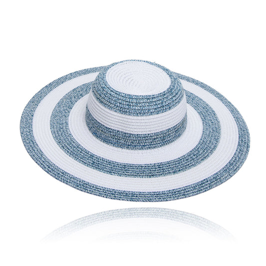 Sarai Two Tone Woven Wide Brim Sunhat