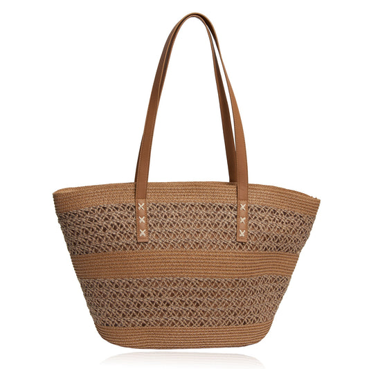 Katen Two Tone Woven Tote Bag