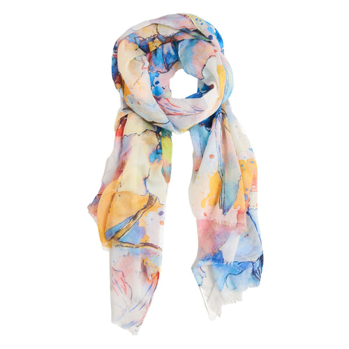 Jaden Watercolor Floral Lightweight Scarf