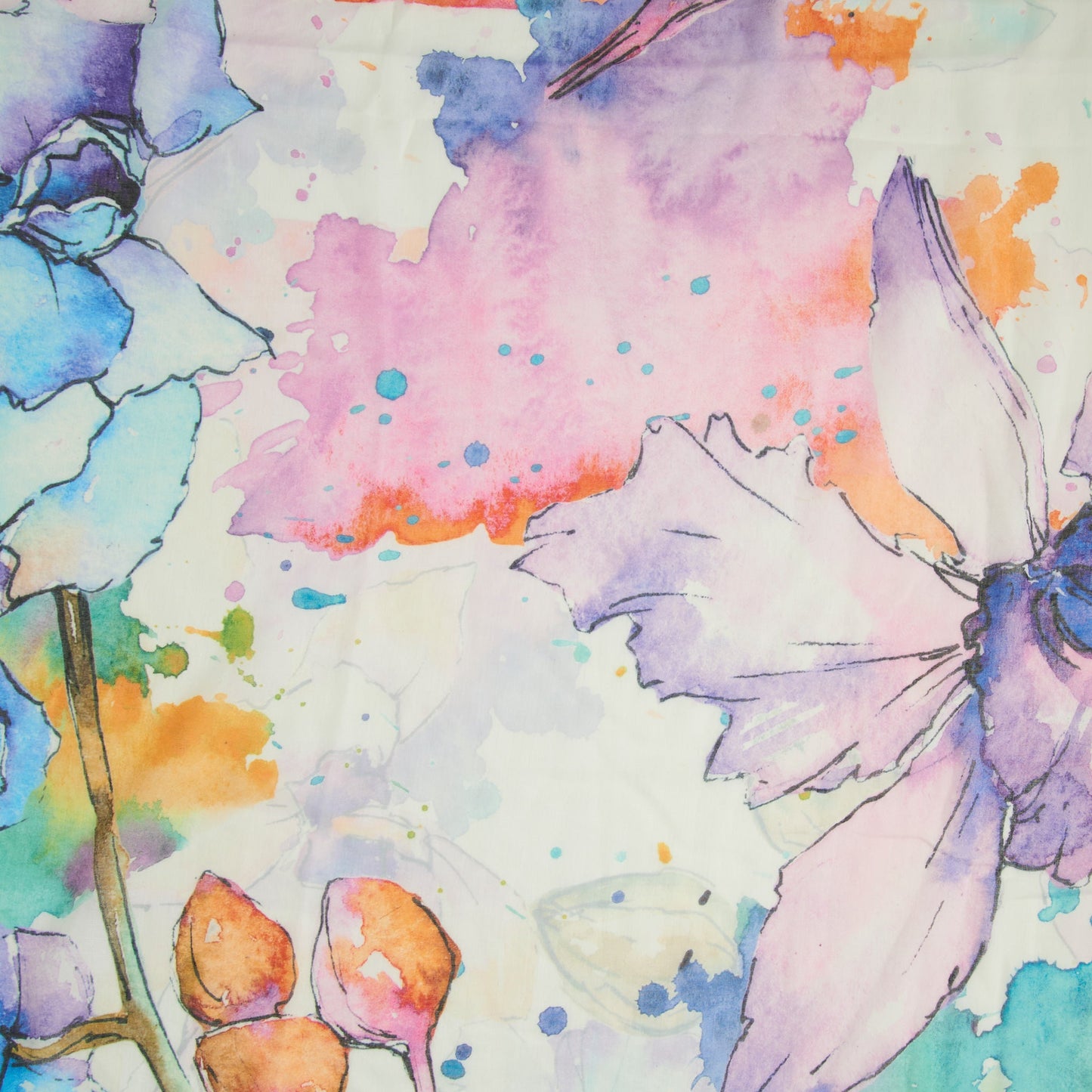 Jaden Watercolor Floral Lightweight Scarf