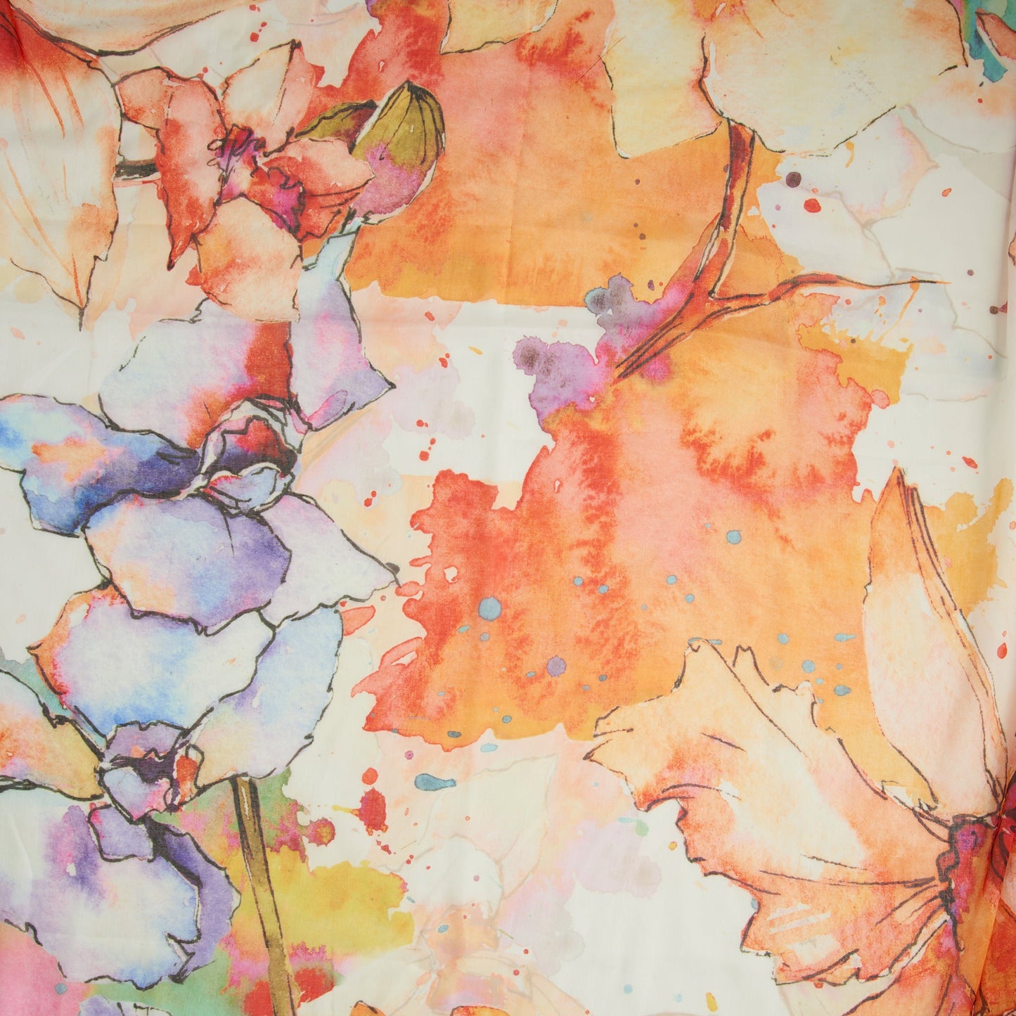 Jaden Watercolor Floral Lightweight Scarf