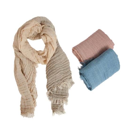 6 Piece Miranda Lightweight Colorblock Scarf Assortment