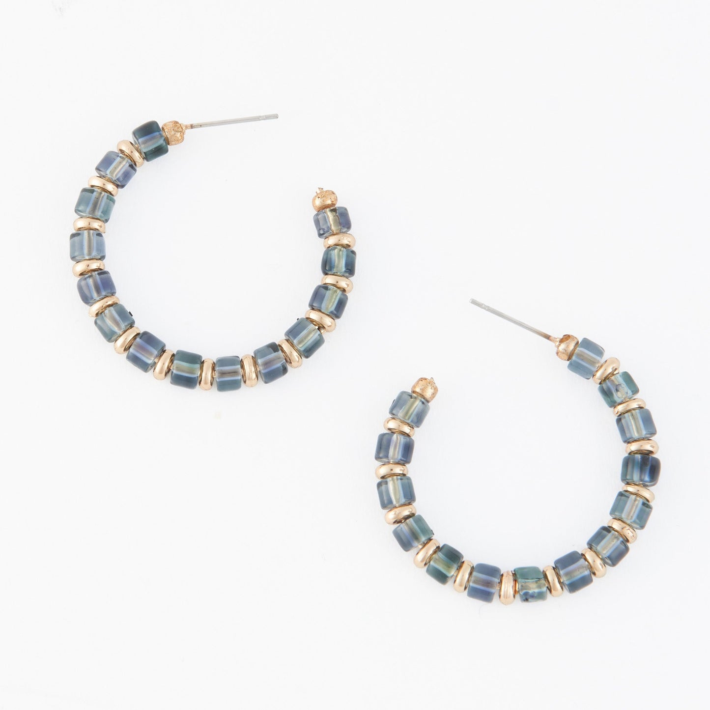 Nia Beaded C-Hoop Earrings