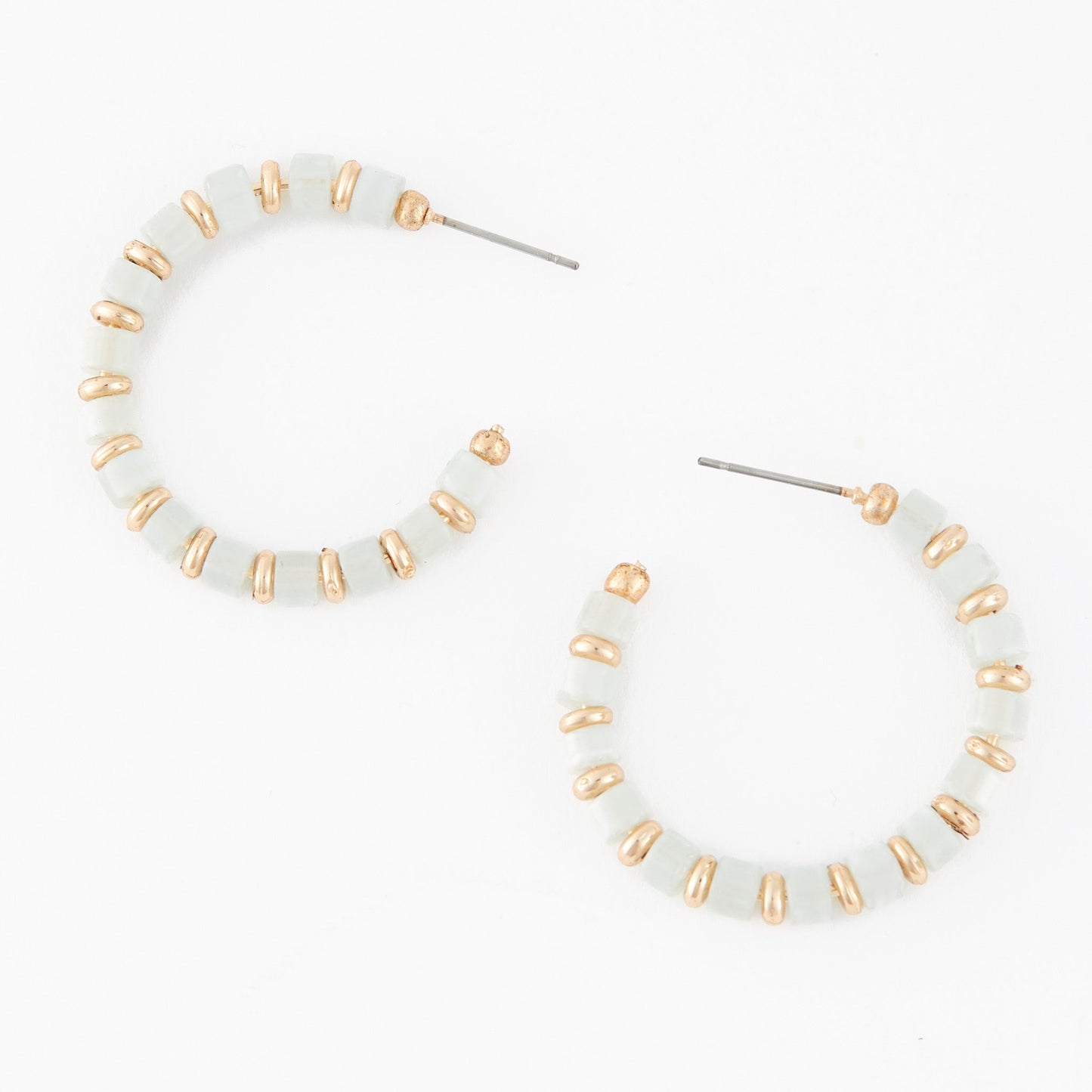 Nia Beaded C-Hoop Earrings
