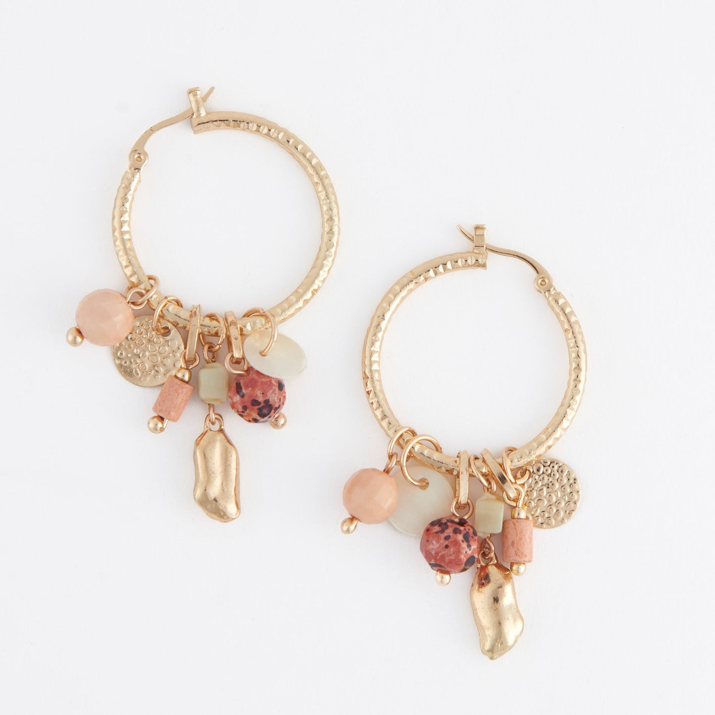 Gabby Multi Charm Hoop Earrings