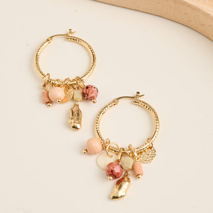Gabby Multi Charm Hoop Earrings