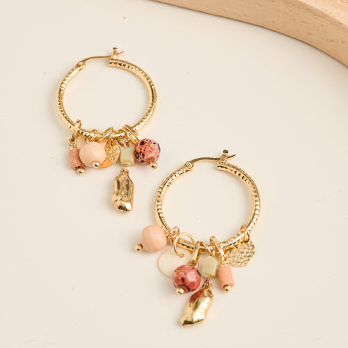 Gabby Multi Charm Hoop Earrings