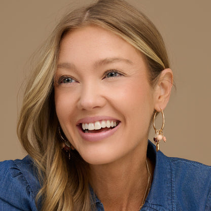 Gabby Multi Charm Hoop Earrings