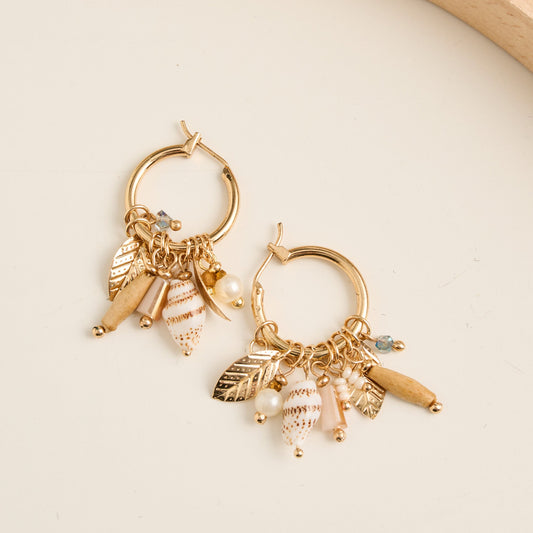 Gabby Multi Charm Hoop Earrings