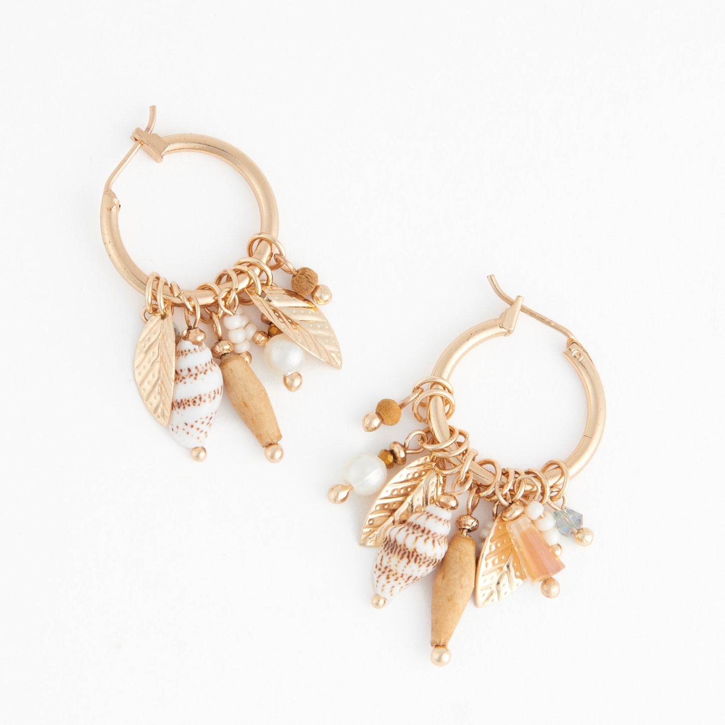 Gabby Multi Charm Hoop Earrings
