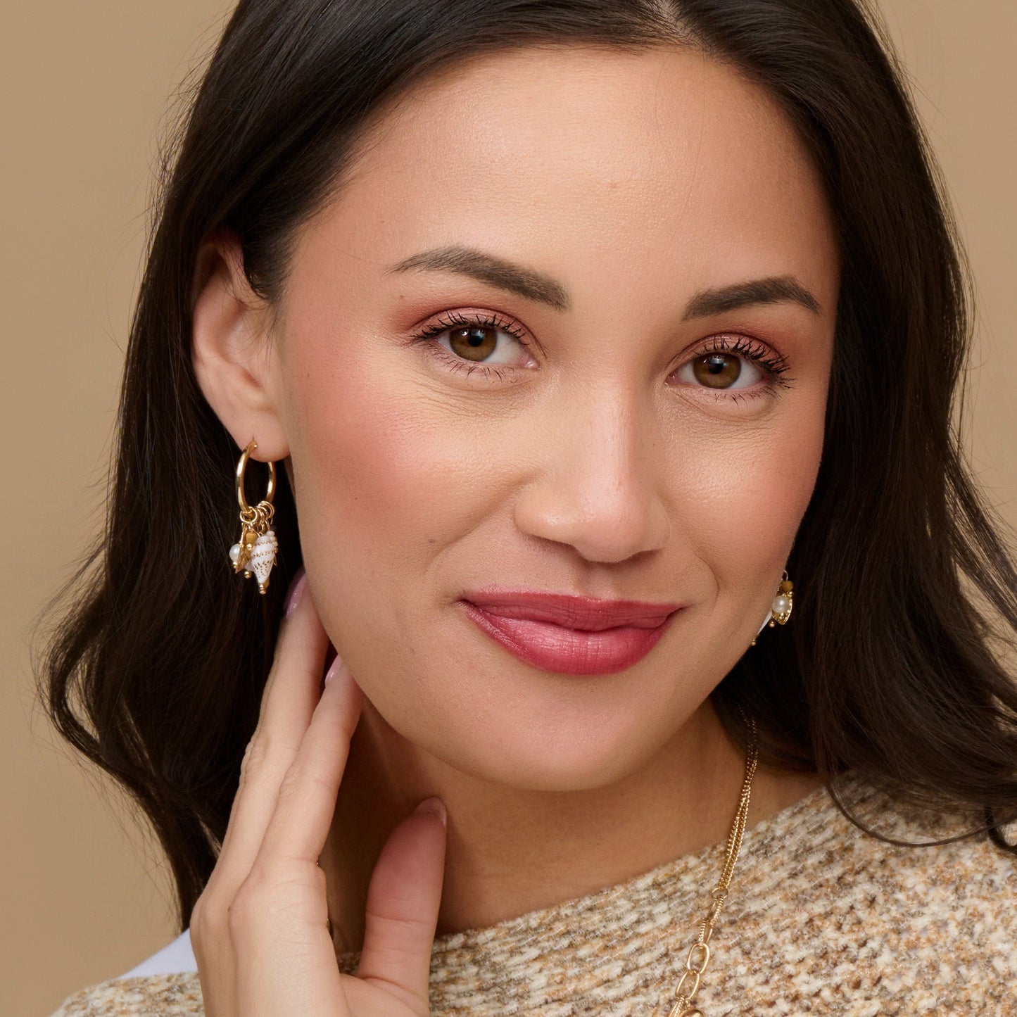Gabby Multi Charm Hoop Earrings