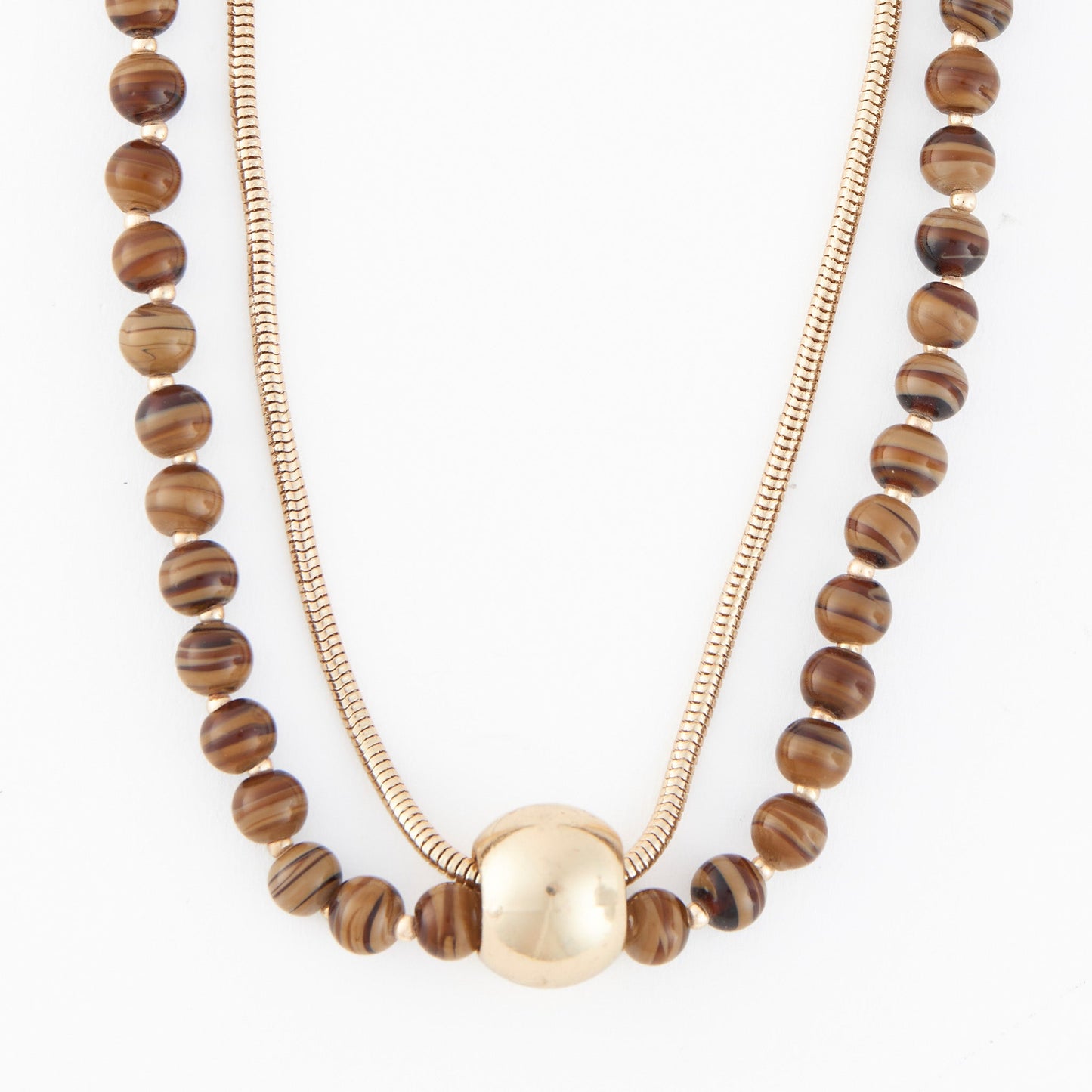 Arri Double Row Beaded Ball Necklace