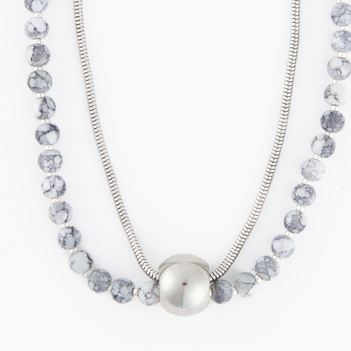 Arri Double Row Beaded Ball Necklace