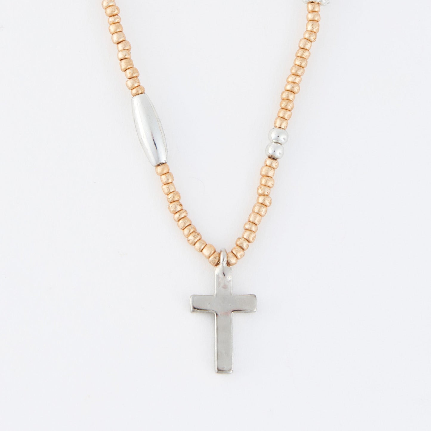 Amber Dainty Cross Pendant Necklace