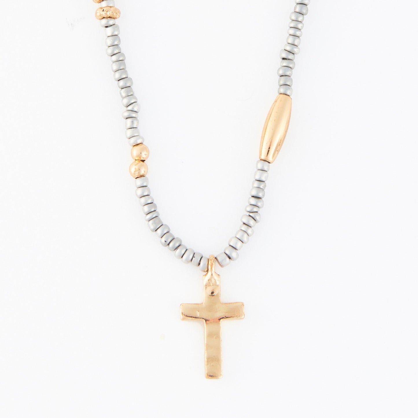 Amber Dainty Cross Pendant Necklace