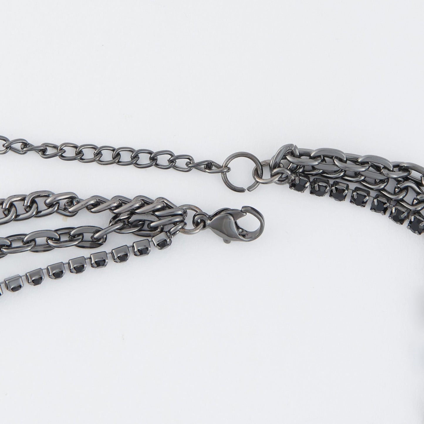 Avi Multi Row Heart Pendant Necklace