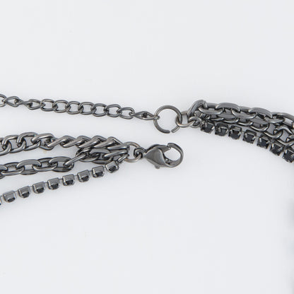 Avi Multi Row Heart Pendant Necklace