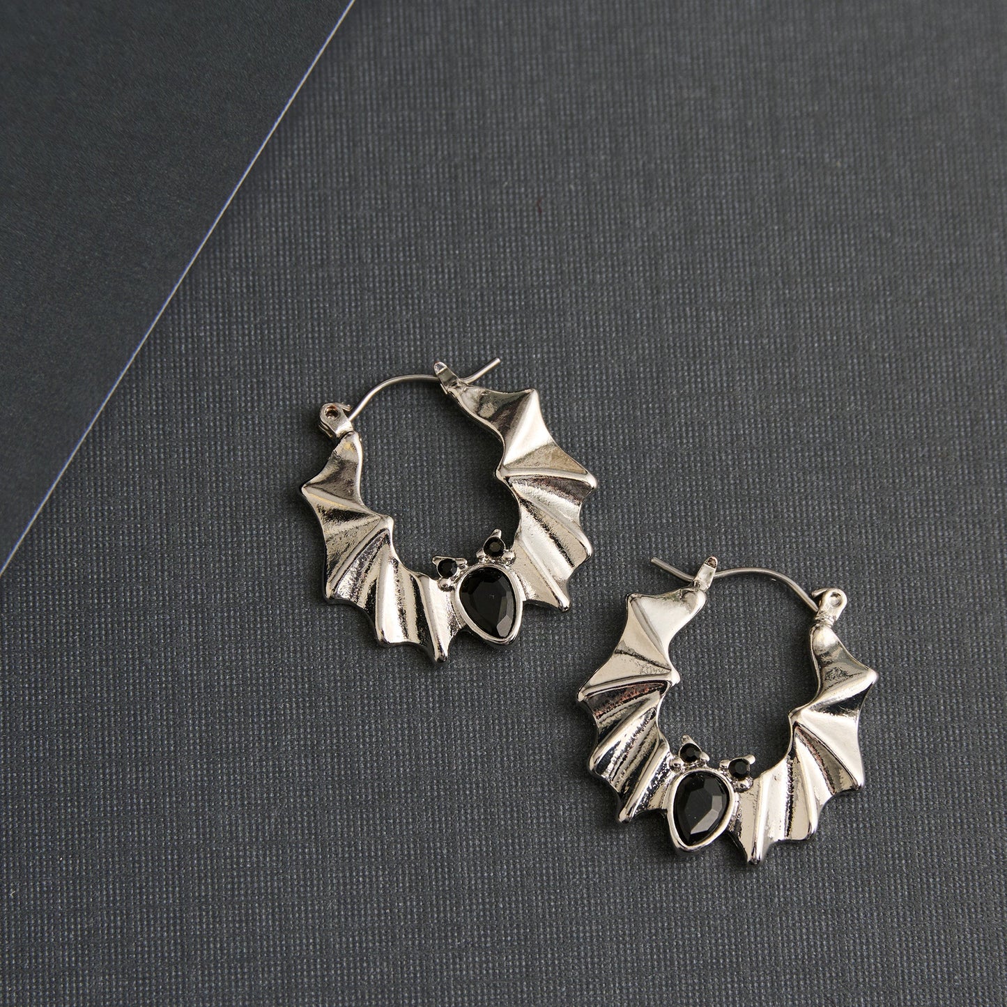 Bat Hoop Earrings