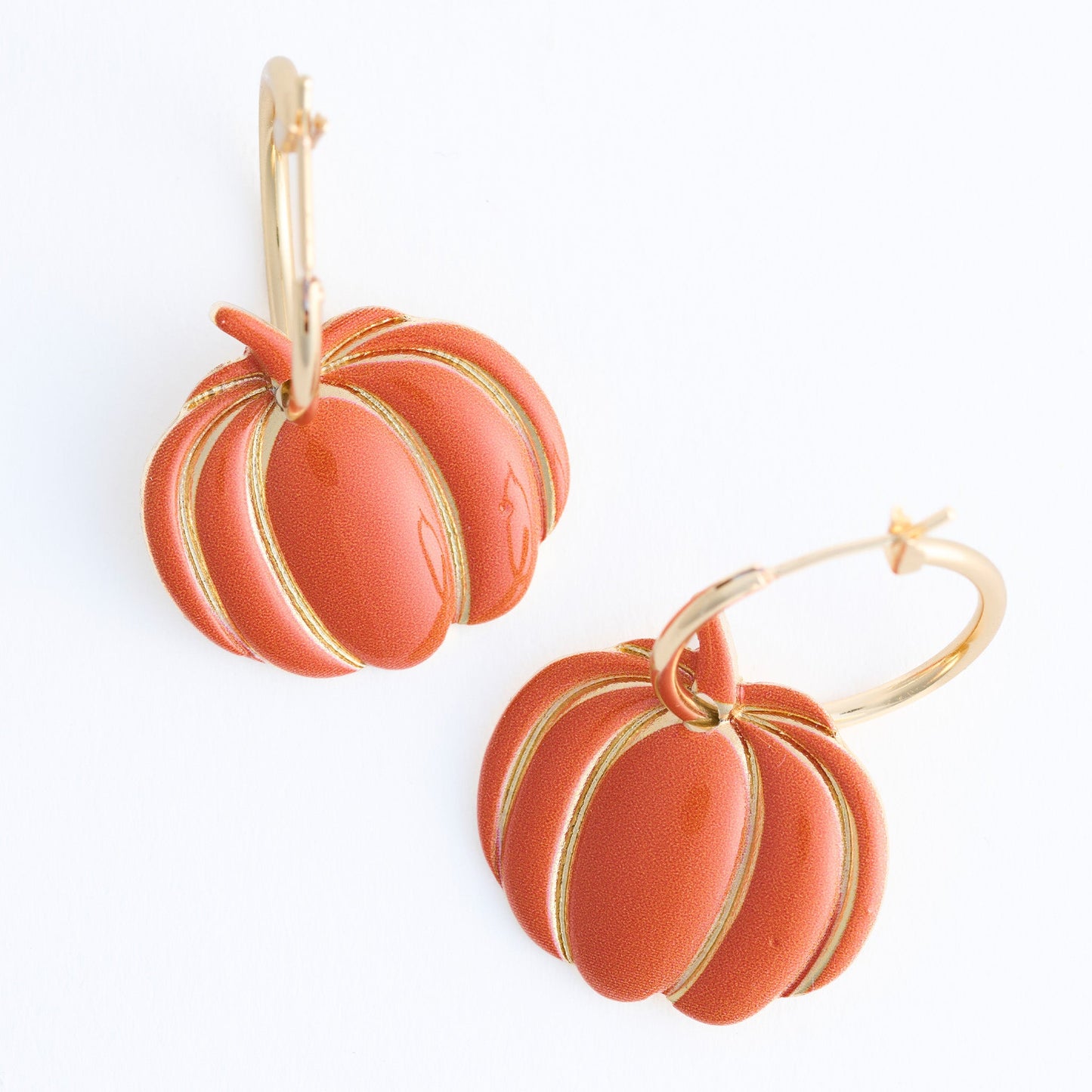 Pumpkin Hoop Earrings