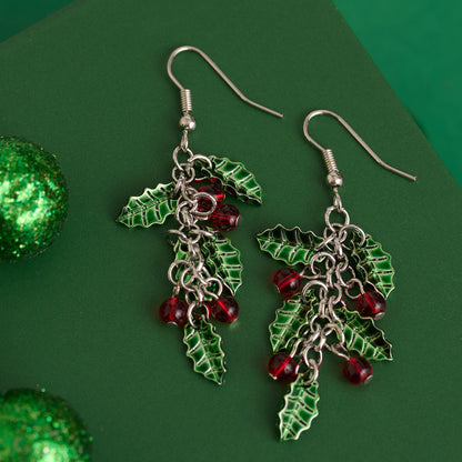 Holiday Poinsettia Earrings