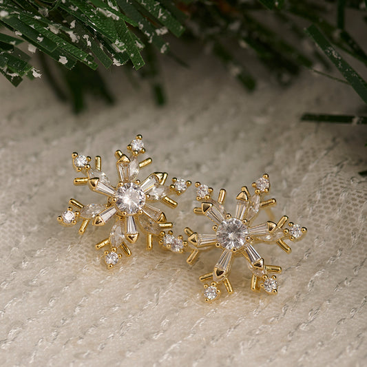 Holiday Spinning Snowflake Earrings