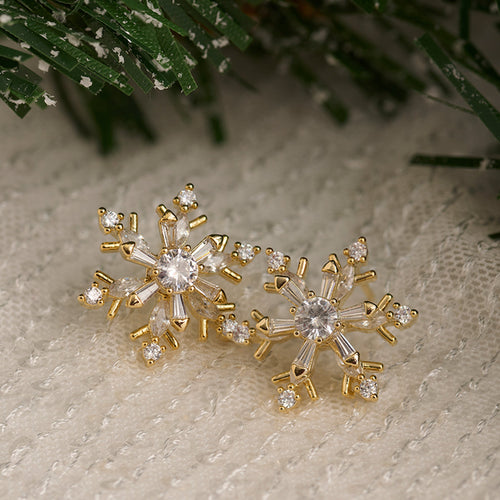 Holiday Spinning Snowflake Earrings